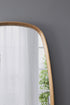 27"x37" Irrgeular Mirror with Wood Frame, Wall Mirror for Living Room Bathroom Entryway