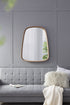 27"x37" Irrgeular Mirror with Wood Frame, Wall Mirror for Living Room Bathroom Entryway