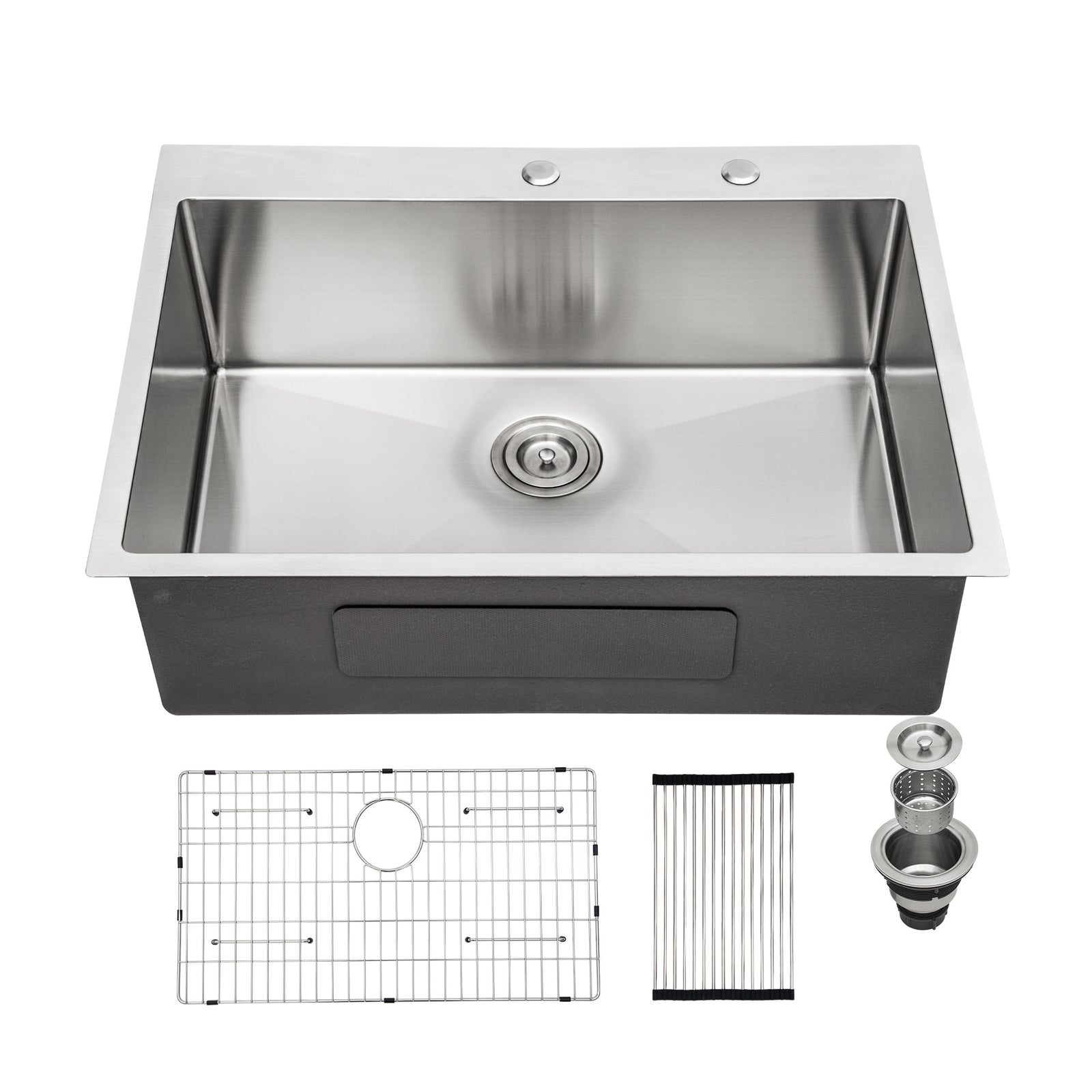 28x22x10 inch Kitchen Sink Drop In 16 Gauge Stainless Steel 28