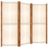 3-Panel Room Divider Cream White 82.7"x70.9"