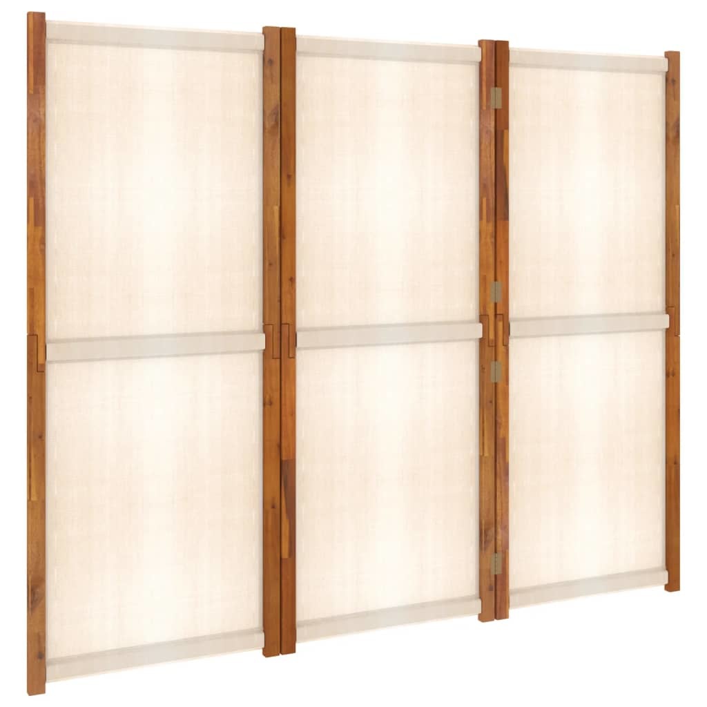 3-Panel Room Divider Cream White 82.7