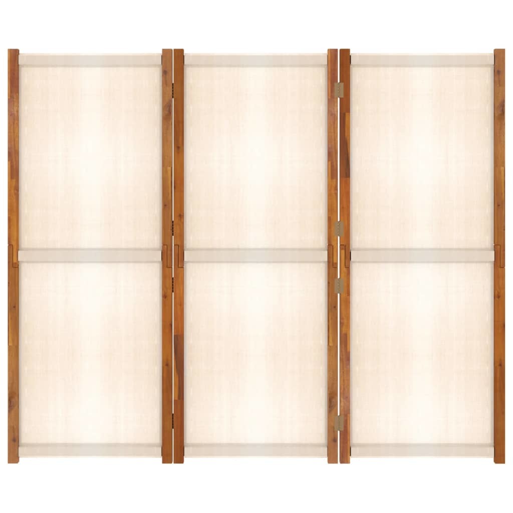 3-Panel Room Divider Cream White 82.7
