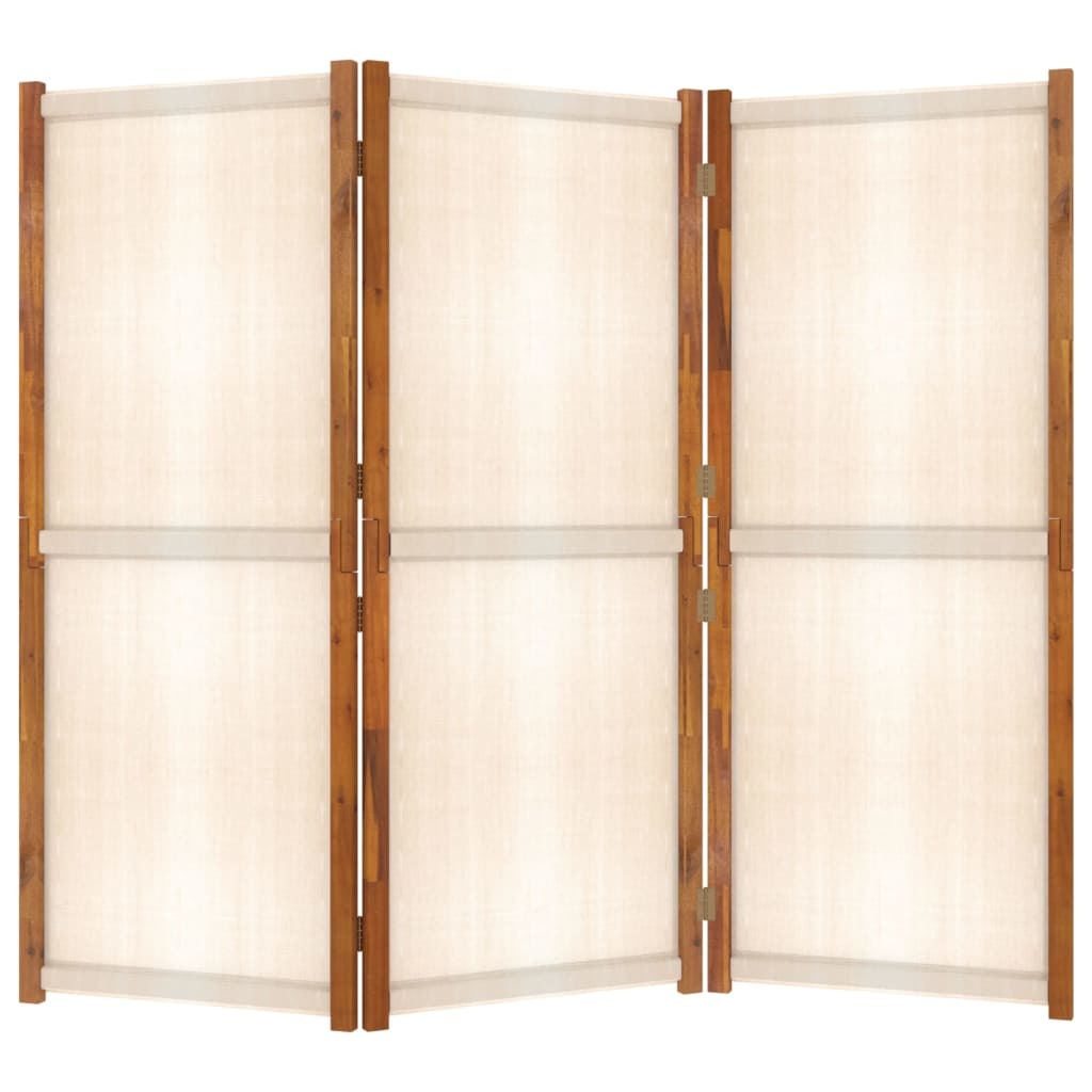 3-Panel Room Divider Cream White 82.7"x70.9"