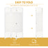 3 Panel Room Divider, Folding Privacy Screen, 5.6' Room Separator, Wave Fiber Freestanding Partition Wall Divider for Rooms, Home, Office, White