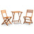 3-Piece Eucalyptus Bistro Set, Square, Natural Oil