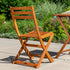 3-Piece Eucalyptus Bistro Set, Square, Natural Oil