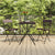 3 Piece Folding Bistro Set Brown Poly Rattan