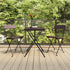 3 Piece Folding Bistro Set Brown Poly Rattan