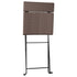 3 Piece Folding Bistro Set Brown Poly Rattan