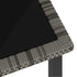 3 Piece Patio Dining Set Poly Rattan Gray - WoodPoly.com