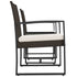 3 piece Patio Dining Set with Cushions Brown PP Rattan