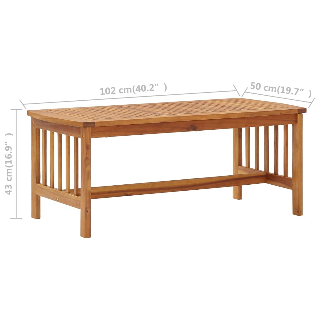 3 Piece Patio Lounge Set Solid Acacia Wood - WoodPoly.com