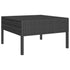 3 Piece Patio Lounge Set with Cushions Poly Rattan Black - WoodPoly.com