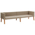 3-Seater Patio Sofa with Cushions Poly Rattan Beige - WoodPoly.com