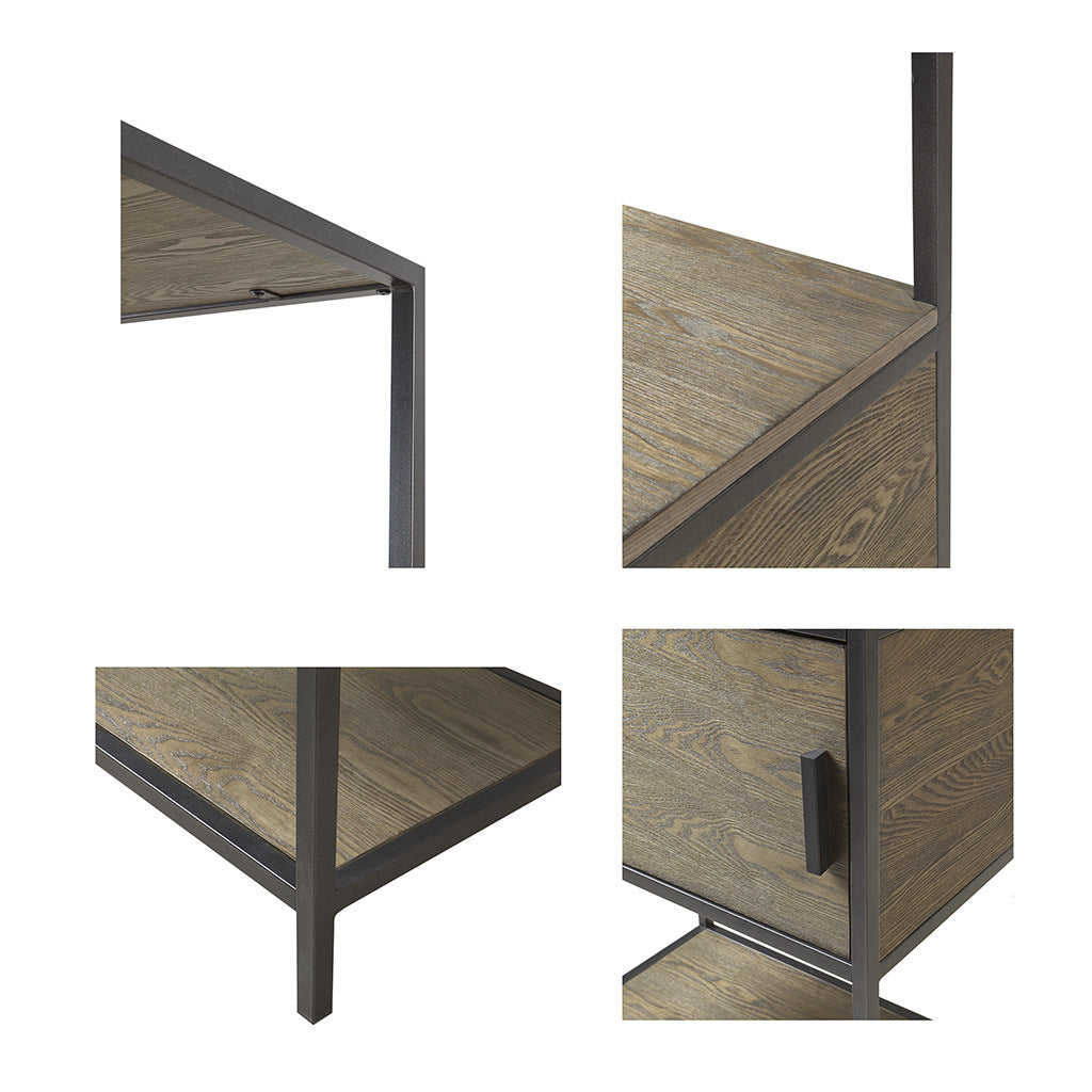 3-Shelf Bookcase with Storage Cabinet