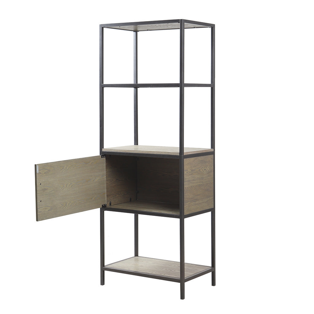 3-Shelf Bookcase with Storage Cabinet