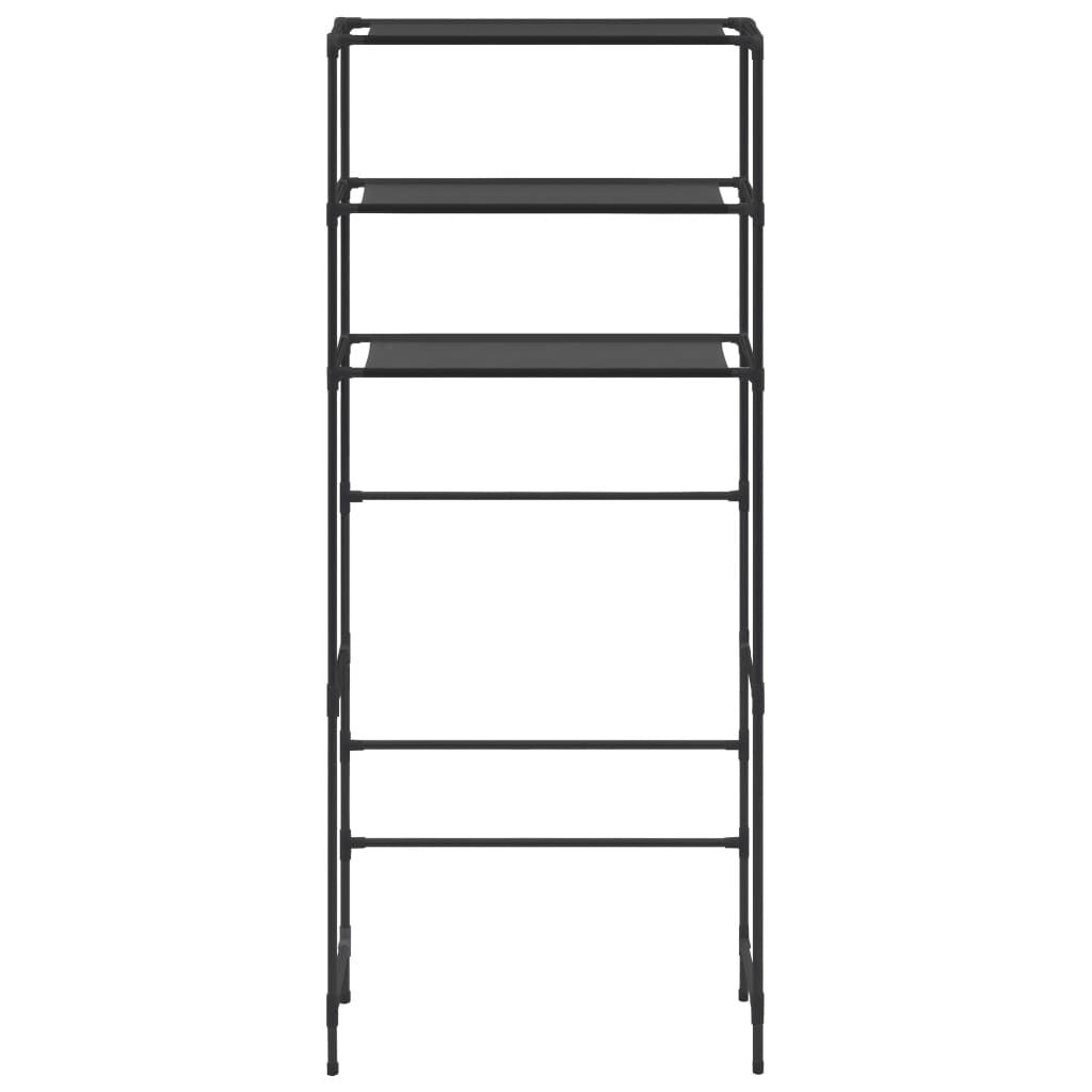 3-Tier Storage Rack over Laundry Machine Black 27.2"x11"x66.5"