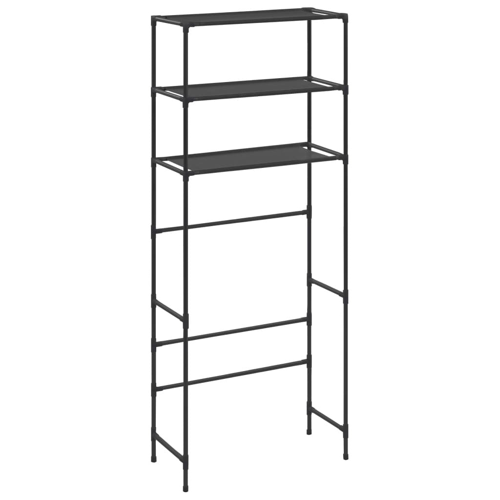 3-Tier Storage Rack over Laundry Machine Black 27.2