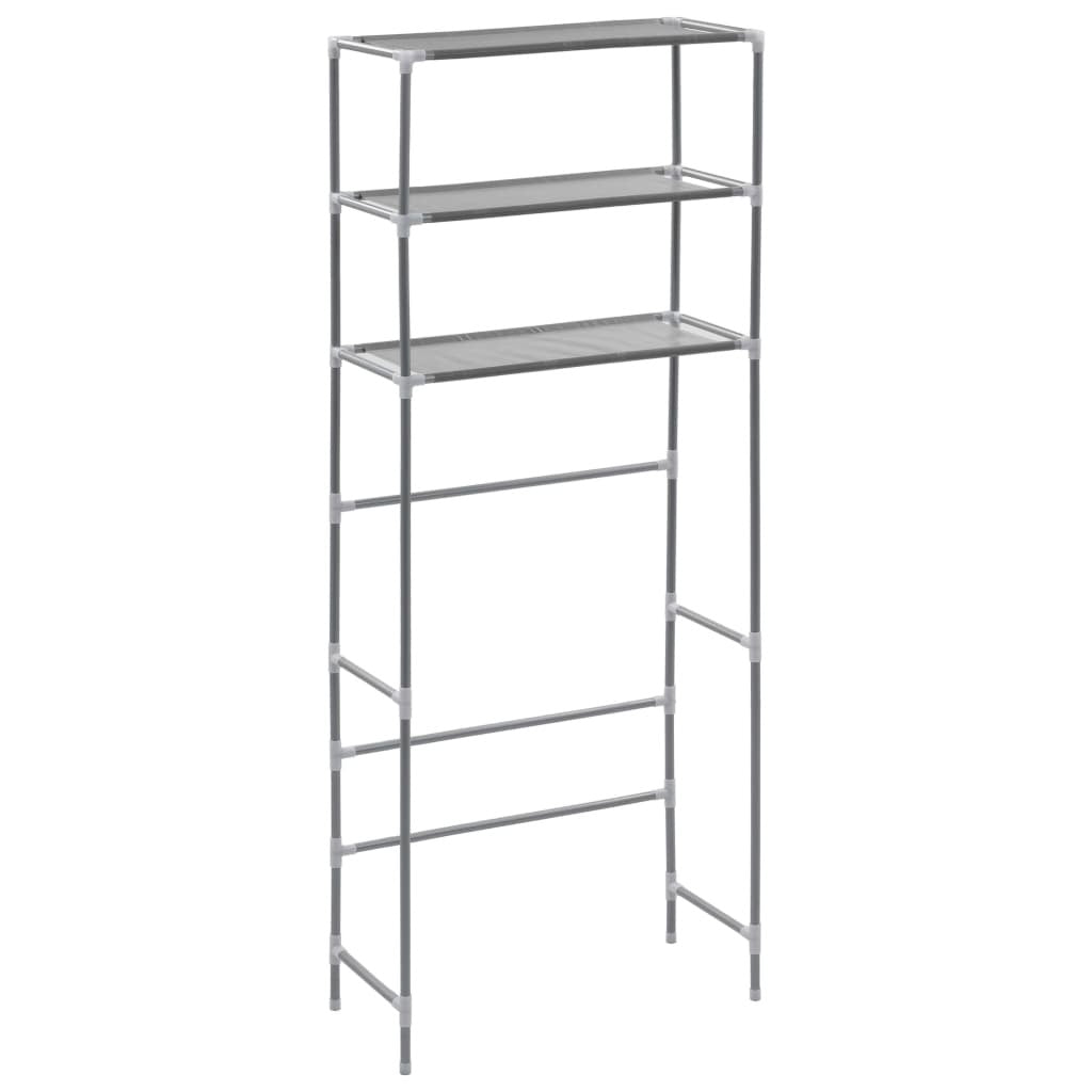 3-Tier Storage Rack over Laundry Machine Silver 27.2