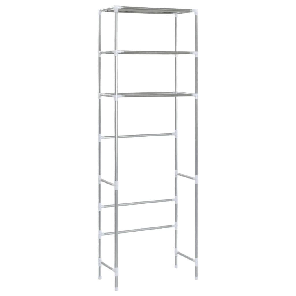 3-Tier Storage Rack over Toilet Silver 20.9"x11"x66.5"