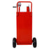 30 Gallon Gas Caddy With Wheels, Fuel Transfer Tank Gasoline Diesel Can Reversible Rotary Hand Siphon Pump, Fuel Storage Tank For Automobiles ATV Car Mowers Tractors Boat Motorcycle(Red)