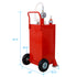 30 Gallon Gas Caddy With Wheels, Fuel Transfer Tank Gasoline Diesel Can Reversible Rotary Hand Siphon Pump, Fuel Storage Tank For Automobiles ATV Car Mowers Tractors Boat Motorcycle(Red)