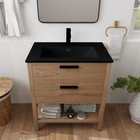 30 Inch Bathroom Vanity Plywood With 2 Drawers