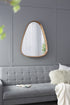 30"x38" Irrgeular Mirror with Wood Frame, Wall Mirror for Living Room Bathroom Entryway