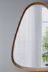 30"x38" Irrgeular Mirror with Wood Frame, Wall Mirror for Living Room Bathroom Entryway