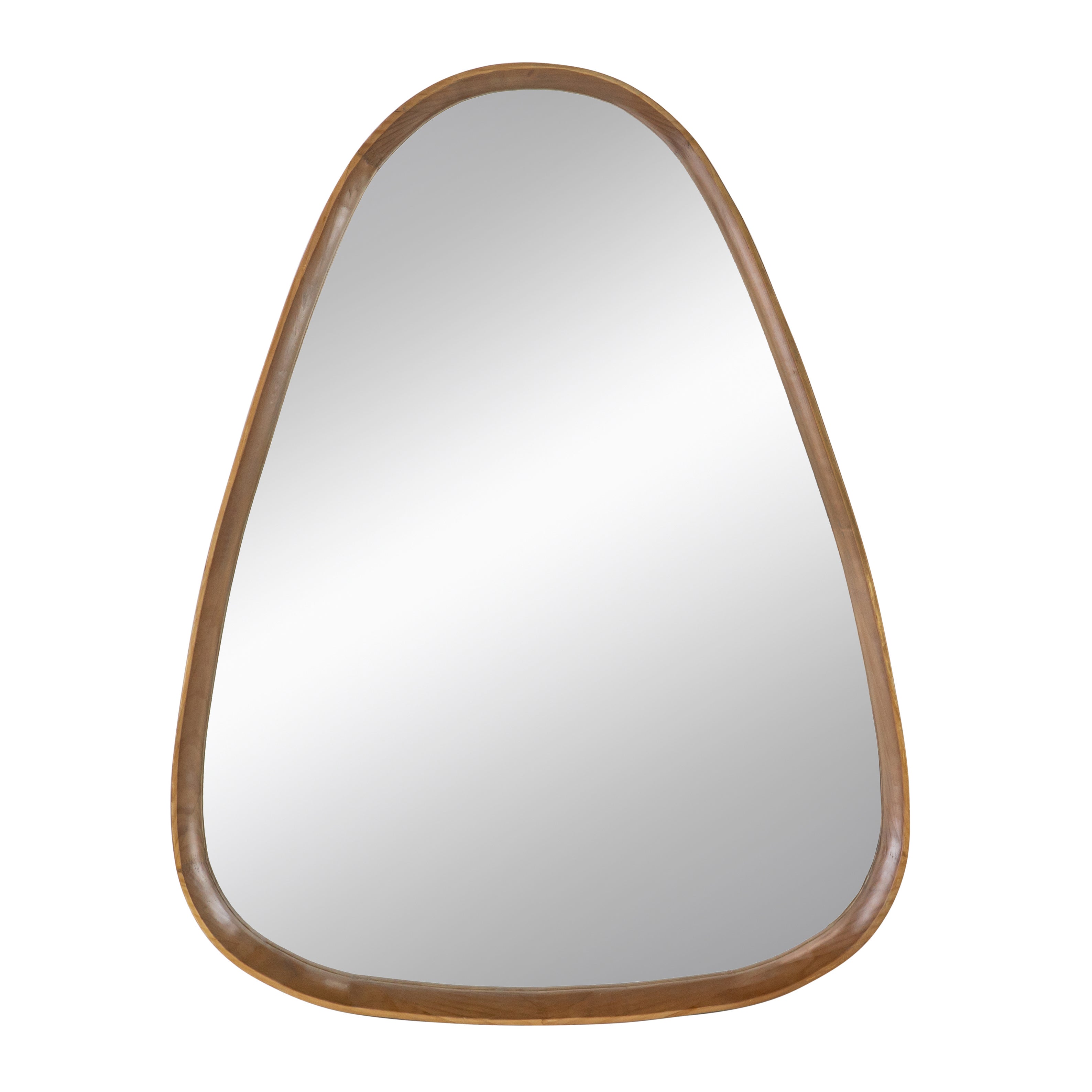 30"x38" Irrgeular Mirror with Wood Frame, Wall Mirror for Living Room Bathroom Entryway