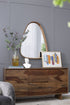 30"x38" Irrgeular Mirror with Wood Frame, Wall Mirror for Living Room Bathroom Entryway