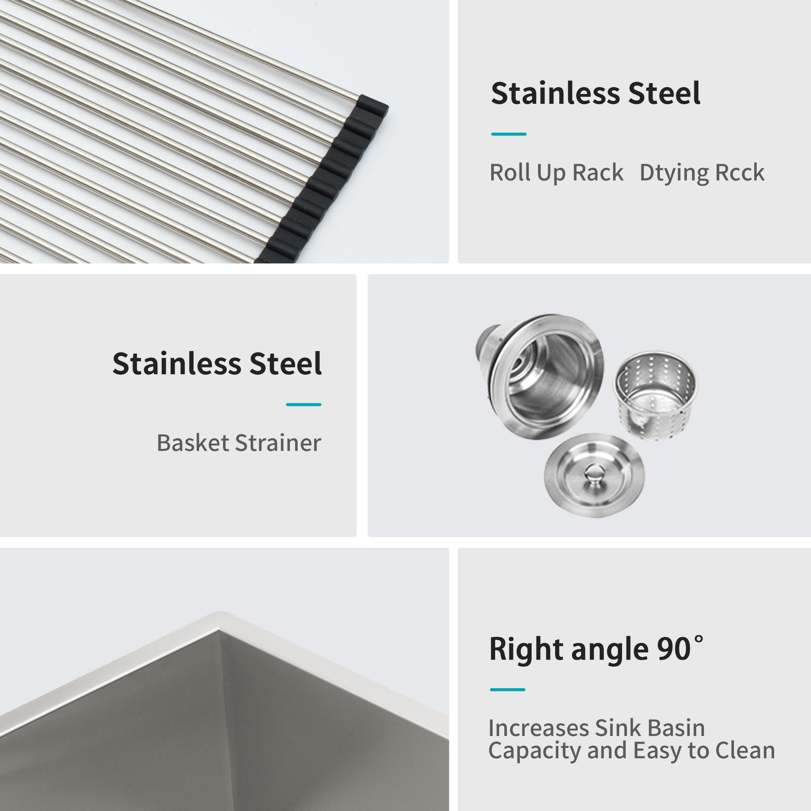 33 Farmhouse Sink - 33 Inch Kitchen Sink Stainless Steel 18 gauge Apron Front Kitchen Sink