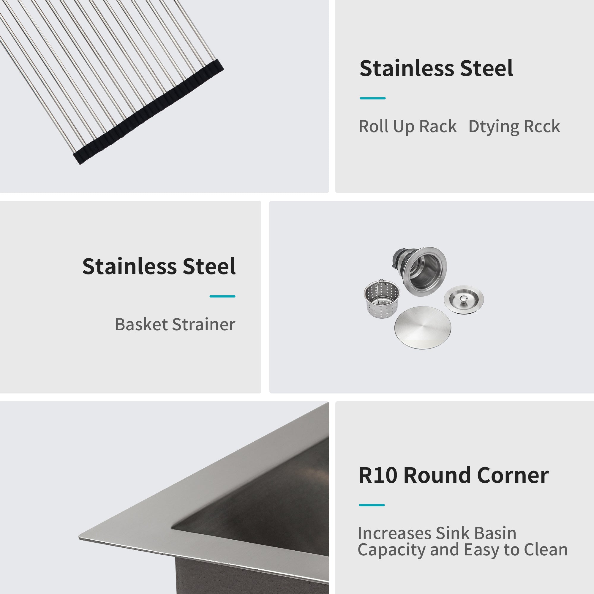 33x22 inch Kitchen Sink Drop In 18 Gauge Stainless Steel 33" Single Bowl Topmount Kitchen Sink Basin