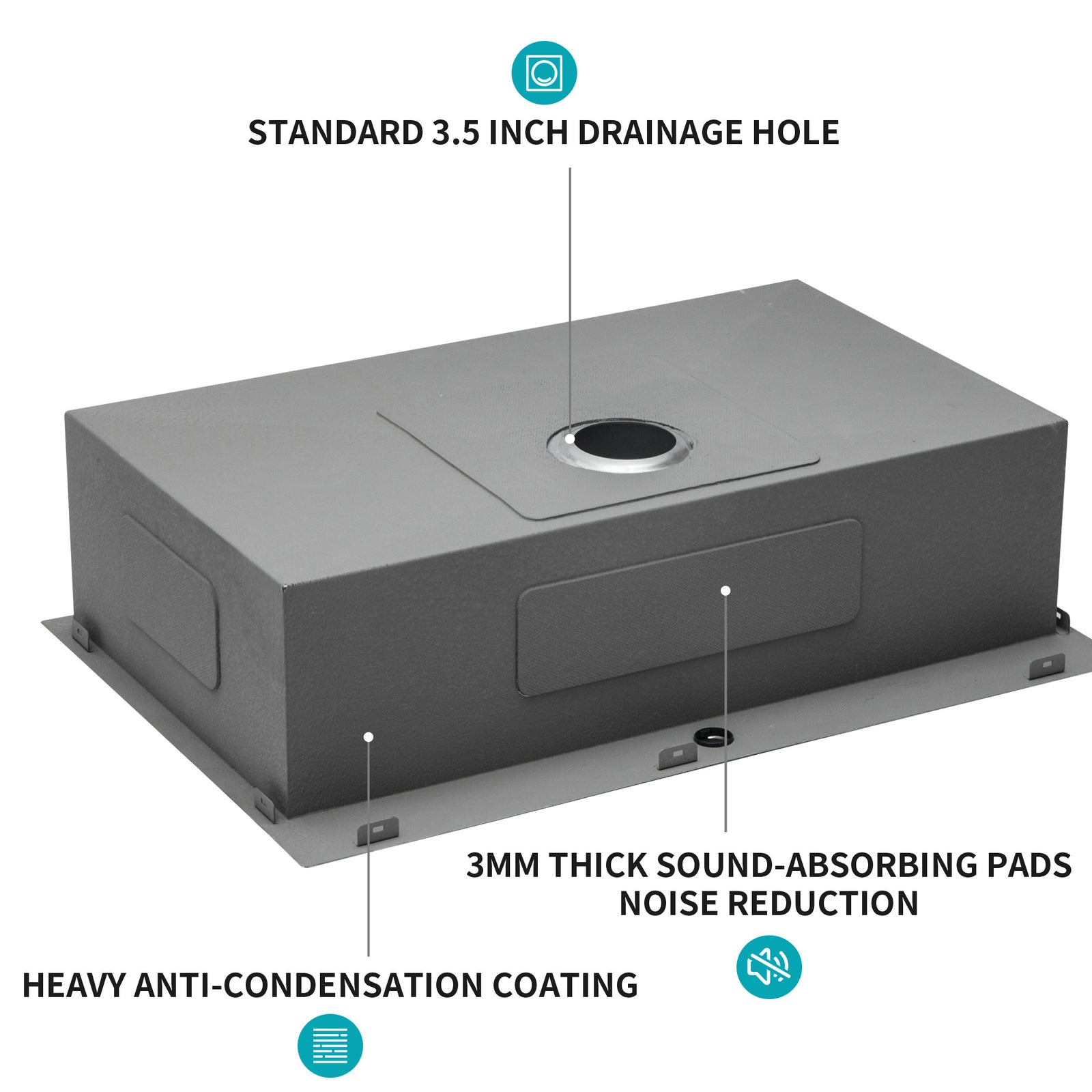 33x22 inch Kitchen Sink Drop In 18 Gauge Stainless Steel 33