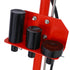 35 Ton Hydraulic Floor Jack Air-Operated Axle Bottle Jack with (4) Extension Saddle Set Built-in Wheels, Red