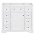 36" Bathroom Vanity without Sink, Cabinet Base Only, One Cabinet and Six Drawers, White