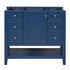 36" Bathroom Vanity without Sink, Cabinet Base Only, One Cabinet and three Drawers, Blue