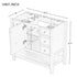 36" Bathroom Vanity without Sink, Cabinet Base Only, One Cabinet and three Drawers, Blue