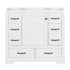 36" Bathroom Vanity without Sink, Cabinet Base Only, Six Drawers, Multi-Functional Drawer Divider, Adjustable Shelf, White