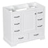 36" Bathroom Vanity without Sink, Cabinet Base Only, Six Drawers, Multi-Functional Drawer Divider, Adjustable Shelf, White