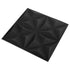 3D Wall Panels 12 pcs 19.7"x19.7" Origami Black 32.3 ft²