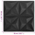 3D Wall Panels 12 pcs 19.7"x19.7" Origami Black 32.3 ft²