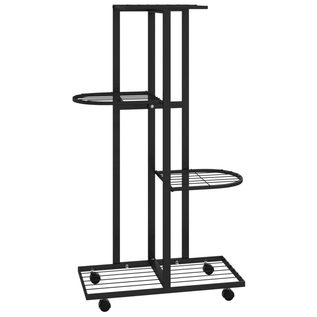 4-Floor Flower Stand with Wheels 17.3