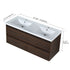 48 Inch Bathroom Vanity With Dual Sink, Resin Sink, 4 Soft Close Drawers, 48x18