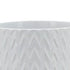 5" CHEVRON PLANTER W/ STAND, WHITE