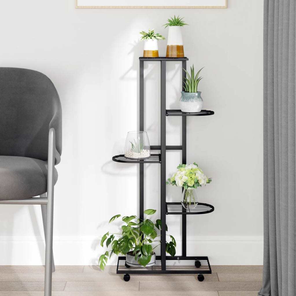 5-Floor Flower Stand with Wheels 17.3
