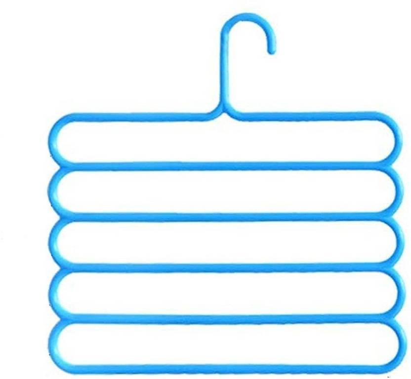 5 Layer Hanger Plastic Multipurpose Kitchen Towels Hanger, Space Saver Cabinet Hanger Multiple Clothe Hanger Tie Shawls Cabinet Organizer - WoodPoly.com