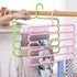 5 Layer Hanger Plastic Multipurpose Kitchen Towels Hanger, Space Saver Cabinet Hanger Multiple Clothe Hanger Tie Shawls Cabinet Organizer - WoodPoly.com
