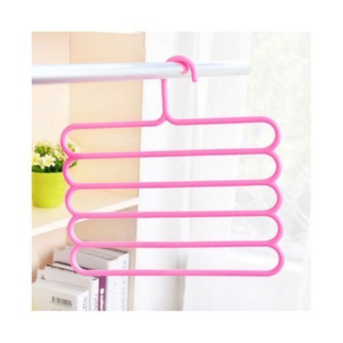 5 Layer Hanger Plastic Multipurpose Kitchen Towels Hanger, Space Saver Cabinet Hanger Multiple Clothe Hanger Tie Shawls Cabinet Organizer - WoodPoly.com