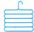 5 Layer Hanger Plastic Multipurpose Kitchen Towels Hanger, Space Saver Cabinet Hanger Multiple Clothe Hanger Tie Shawls Cabinet Organizer - WoodPoly.com